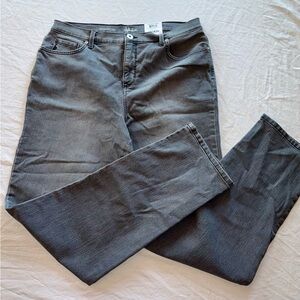 NWT - Size 16 Gray Jeans - High Waist - Straight Leg